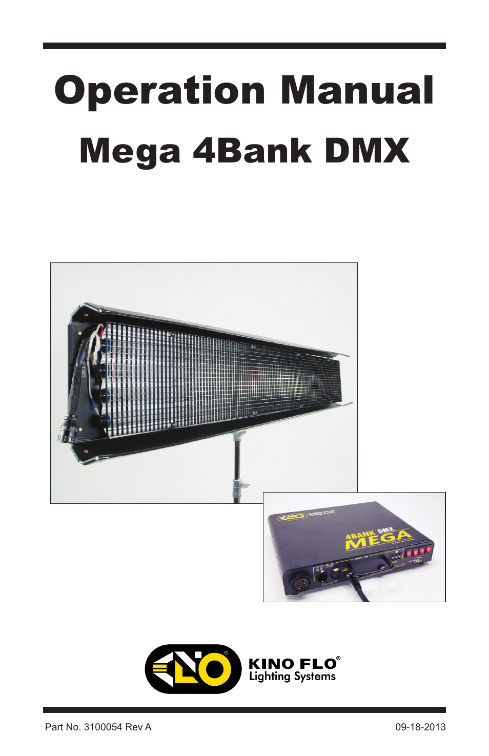 Kino Flo Mega 4Bank DMX (BAL-455M) User Manual | 16 pages