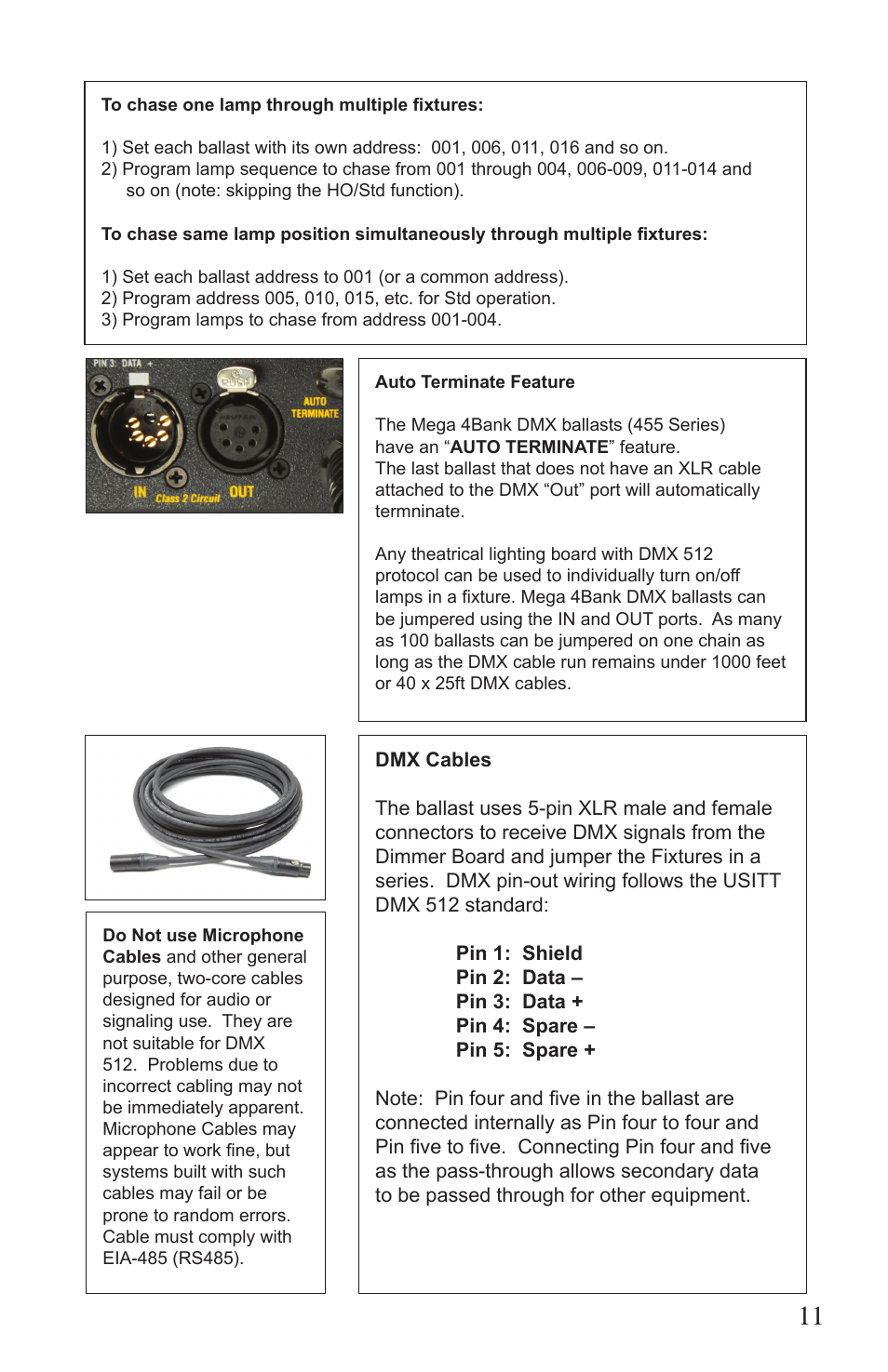 Kino Flo Mega 4Bank DMX (BAL-455M) User Manual | Page 11 / 16