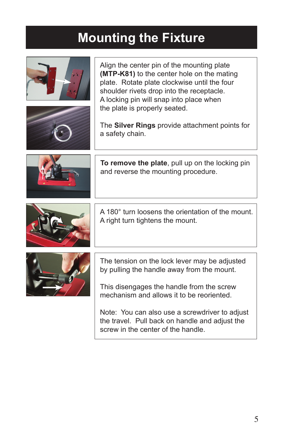 Mounting the fixture | Kino Flo Mega 4Bank DMX (BAL-455M) User Manual | Page 5 / 16