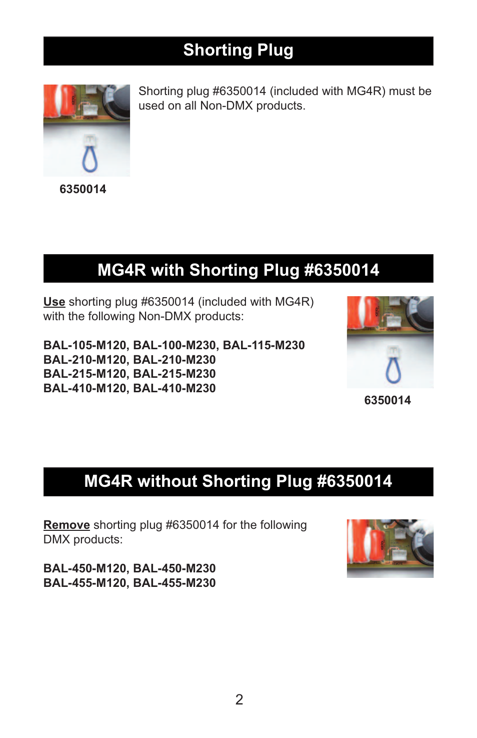 Kino Flo MG4R Ballast Board User Manual | Page 2 / 4