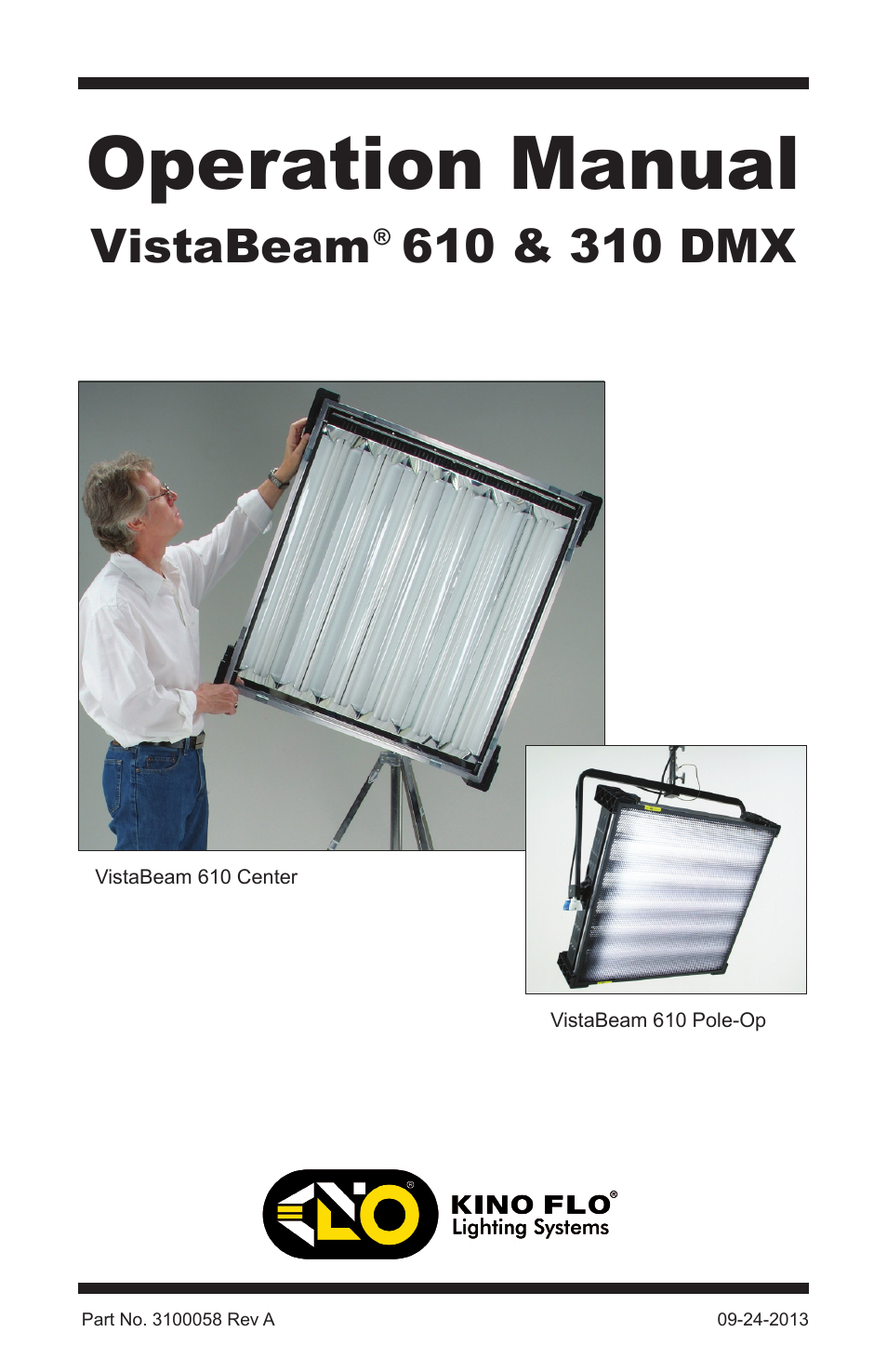 Kino Flo VistaBeam 600/300 DMX User Manual | 20 pages