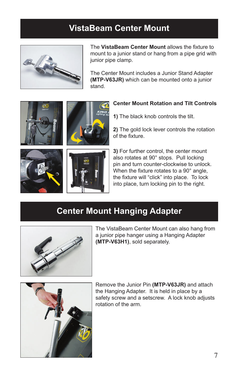 Kino Flo VistaBeam 600/300 DMX User Manual | Page 7 / 20