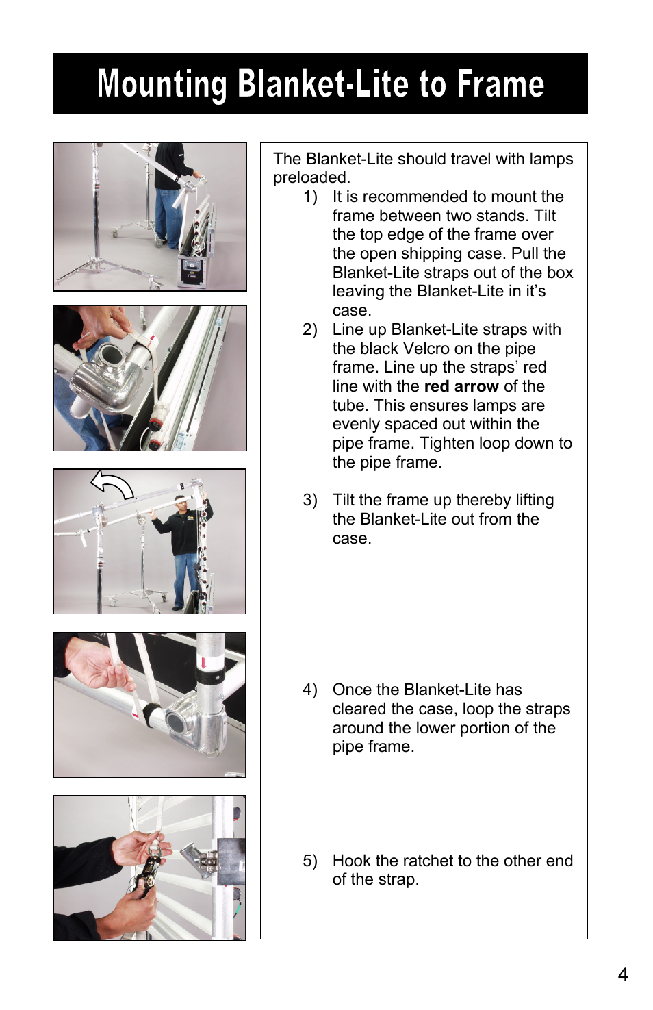 Kino Flo Blanket Light 6X6 User Manual | Page 4 / 14