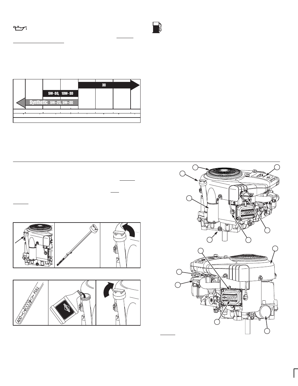 Oil & fuel recommendations | Briggs & Stratton 405700 User Manual | Page 3 / 12