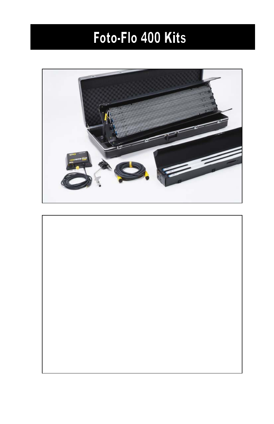 Kino Flo Foto-Flo 400 User Manual | Page 2 / 14