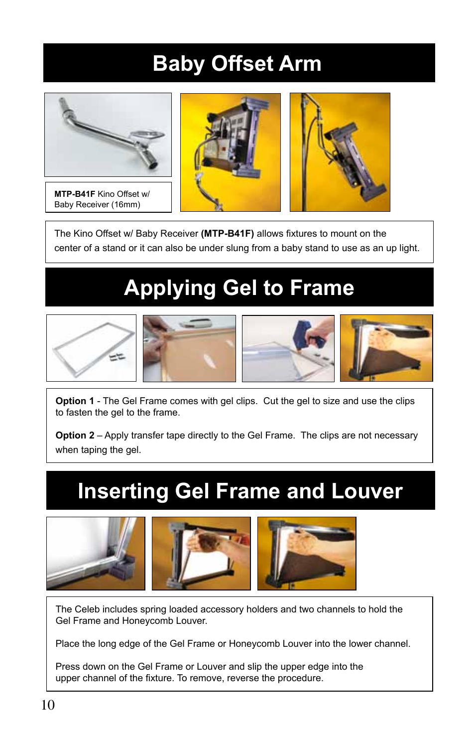 Kino Flo Celeb 200 LED User Manual | Page 10 / 12