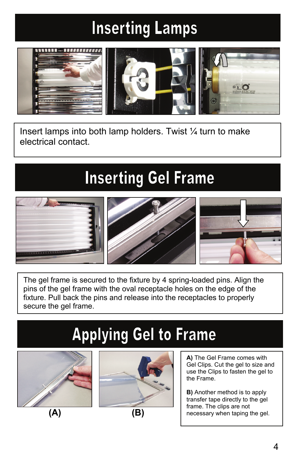 Kino Flo Flathead 80 (BAL-410) User Manual | Page 4 / 12