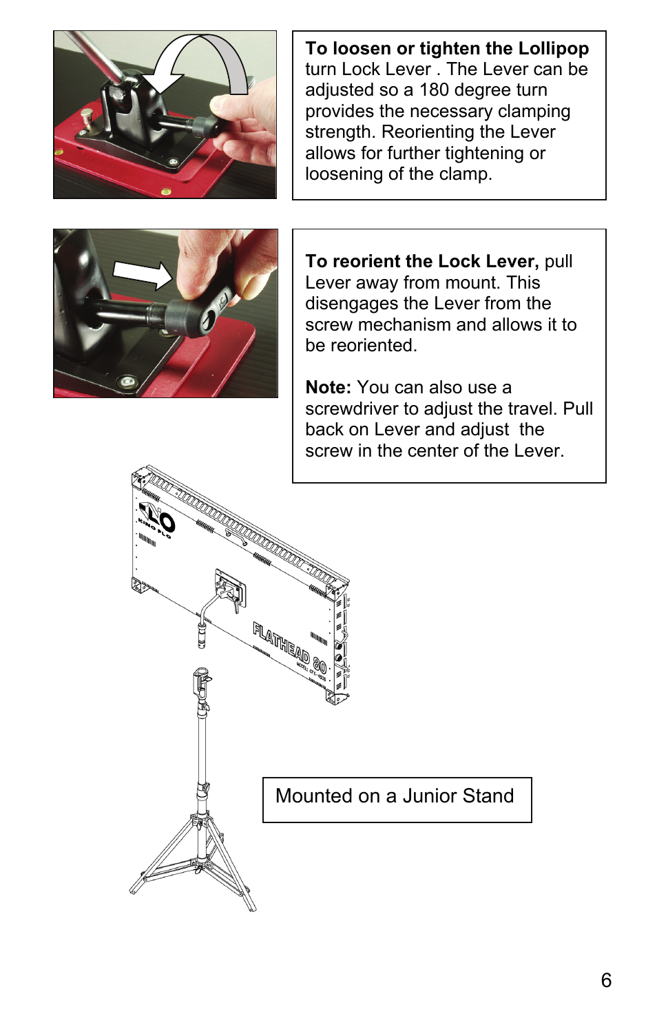 Kino Flo Flathead 80 (BAL-410) User Manual | Page 6 / 12