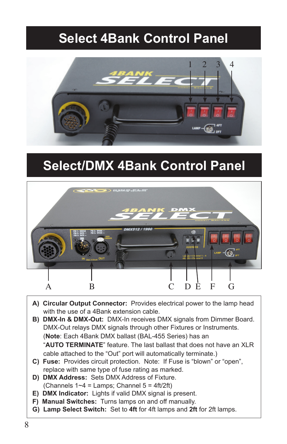 Kino Flo Flathead 80 DMX (415, 455) User Manual | Page 8 / 16