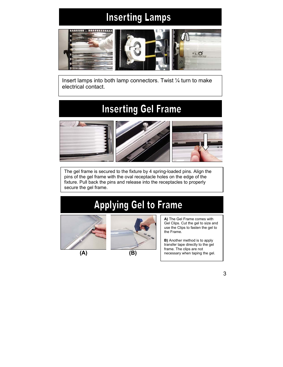 Kino Flo Image 82, 42 & 22 User Manual | Page 3 / 11