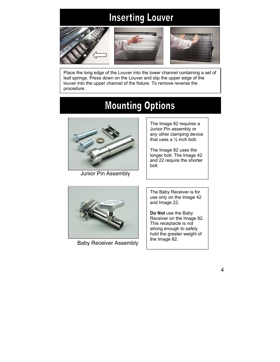 Kino Flo Image 82, 42 & 22 User Manual | Page 4 / 11