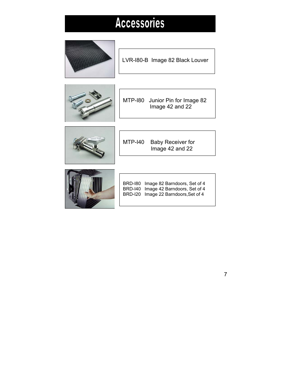 Kino Flo Image 82, 42 & 22 User Manual | Page 7 / 11