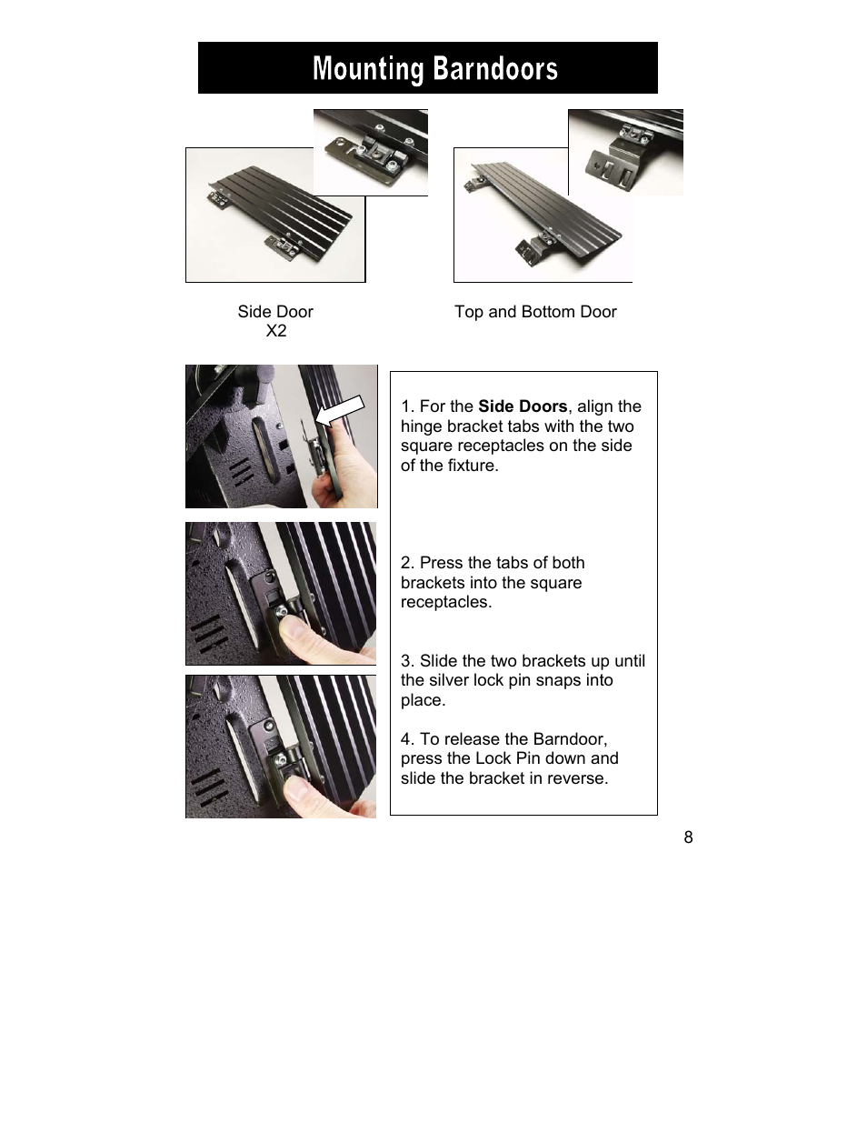 Kino Flo Image 82, 42 & 22 User Manual | Page 8 / 11