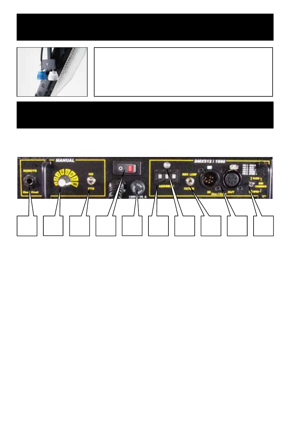 Pole operation image fixture dmx control panel | Kino Flo Image 85/45 DMX Series User Manual | Page 10 / 20