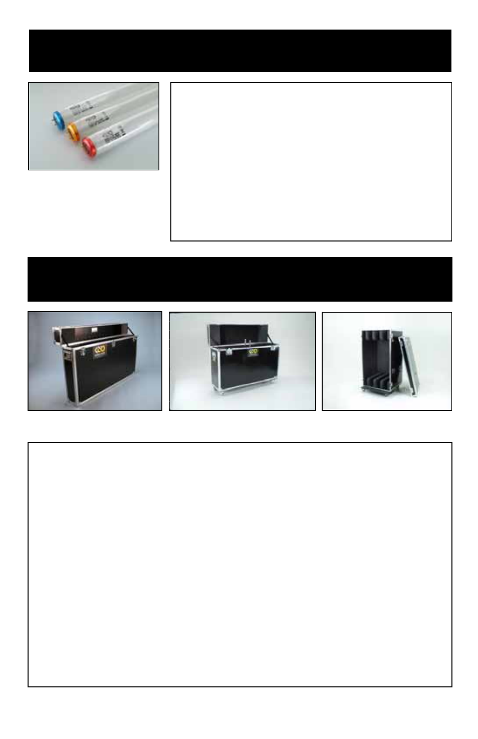Cases, True match lamps | Kino Flo Image 85/45 DMX Series User Manual | Page 18 / 20