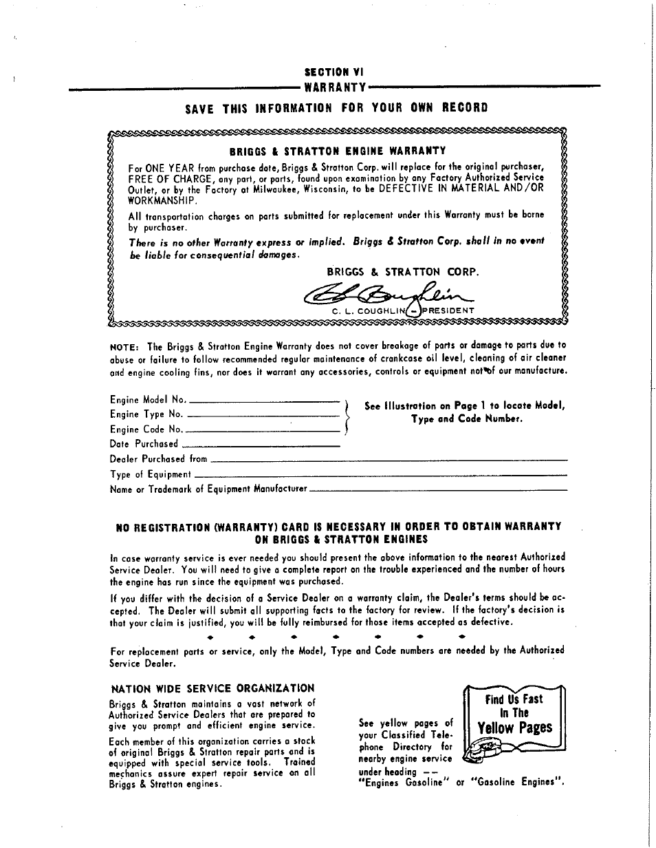 Briggs & Stratton Model 141297 User Manual | Page 8 / 8