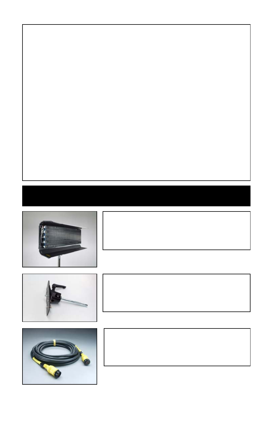 System components | Kino Flo Select/DMX 4Bank (BAL-450) User Manual | Page 16 / 24