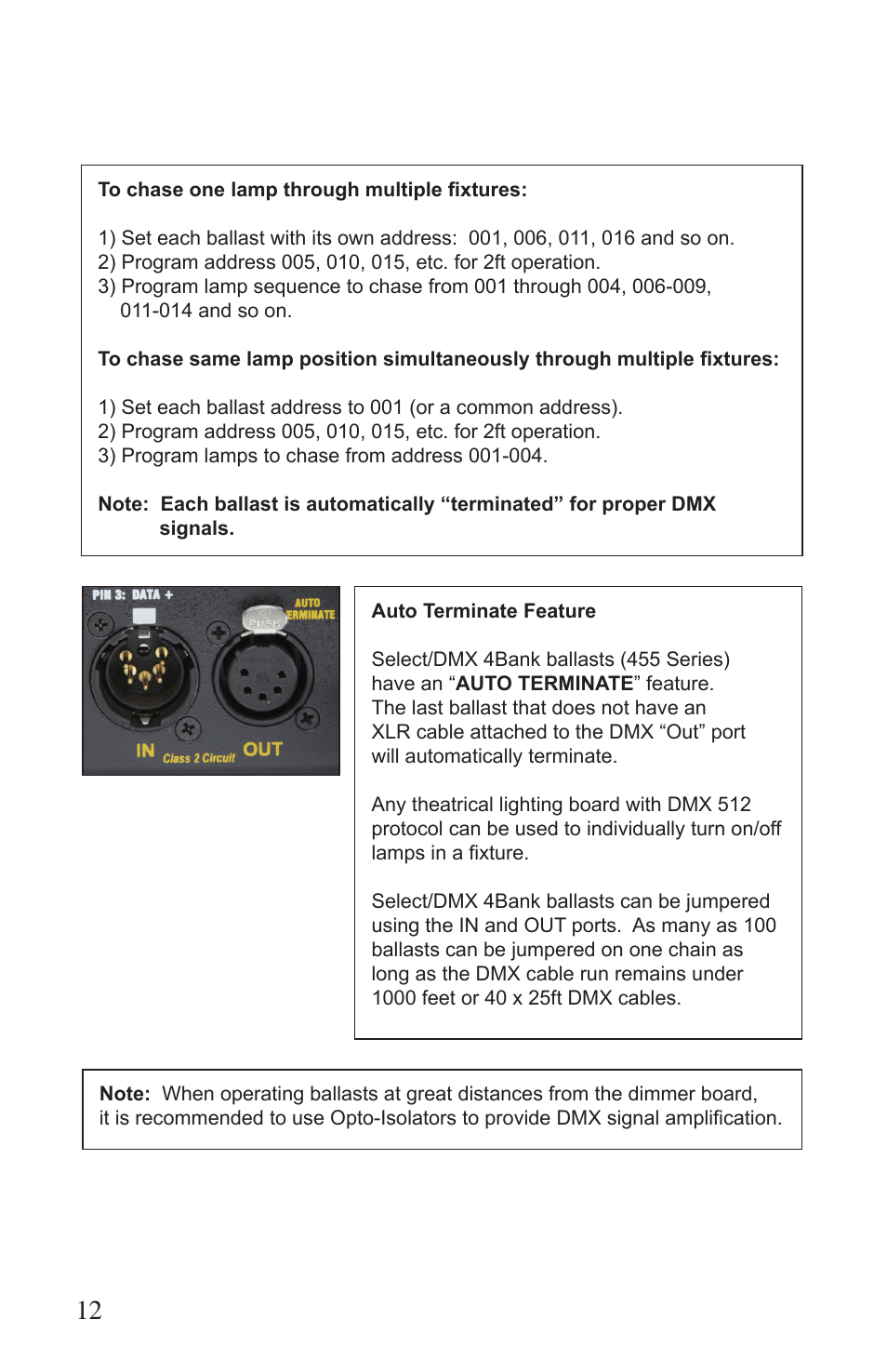 Kino Flo Select/DMX 4Bank (BAL-455) User Manual | Page 12 / 20