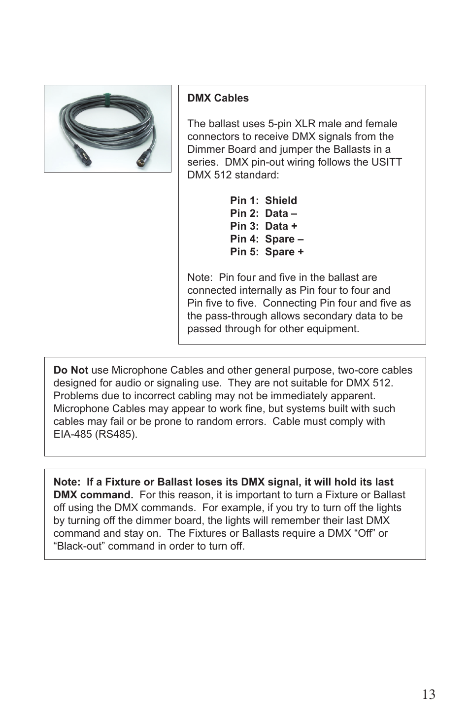 Kino Flo Select/DMX 4Bank (BAL-455) User Manual | Page 13 / 20