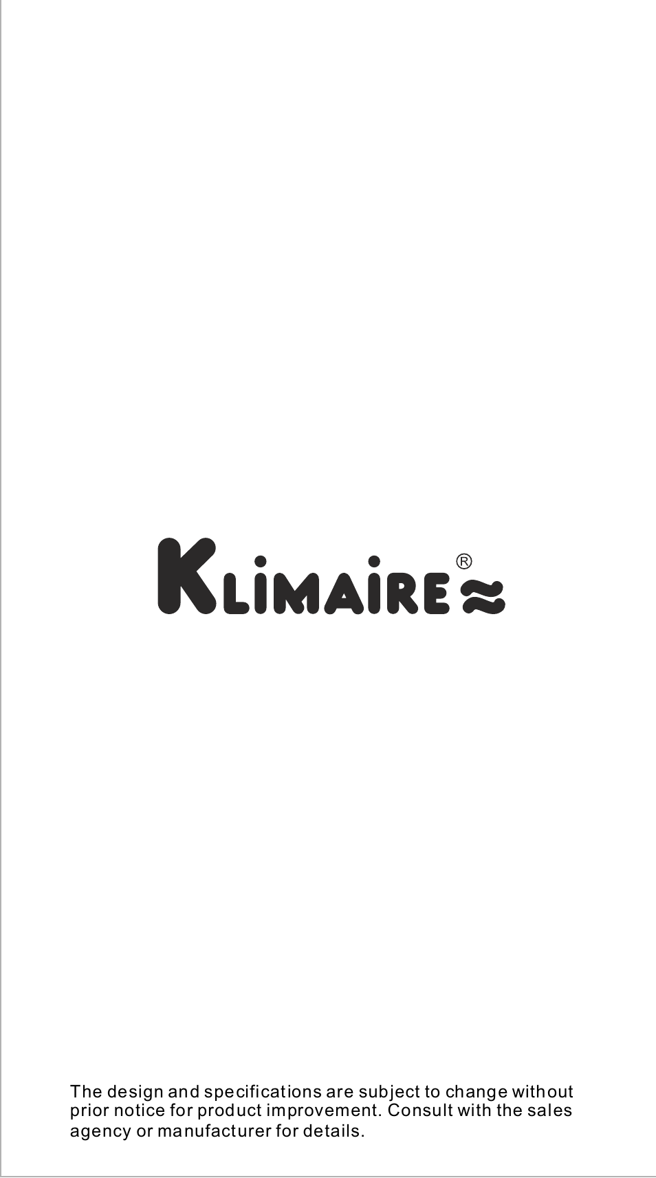 Klimaire KSIN Series Remote User Manual | Page 10 / 10