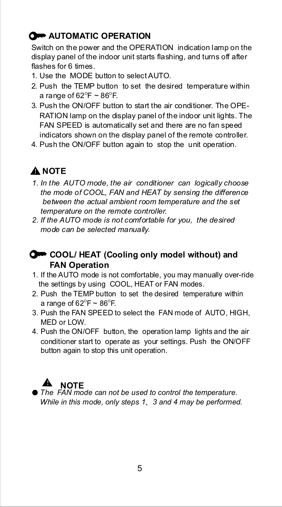 Klimaire KSIN Series Remote User Manual | Page 7 / 10