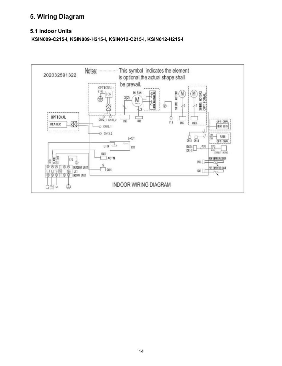 Wiring diagram | Klimaire KSIN Series Service Manual User Manual | Page 16 / 66