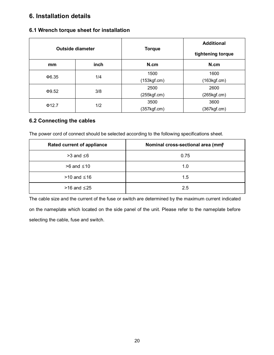 Installation details | Klimaire KSIN Series Service Manual User Manual | Page 22 / 66