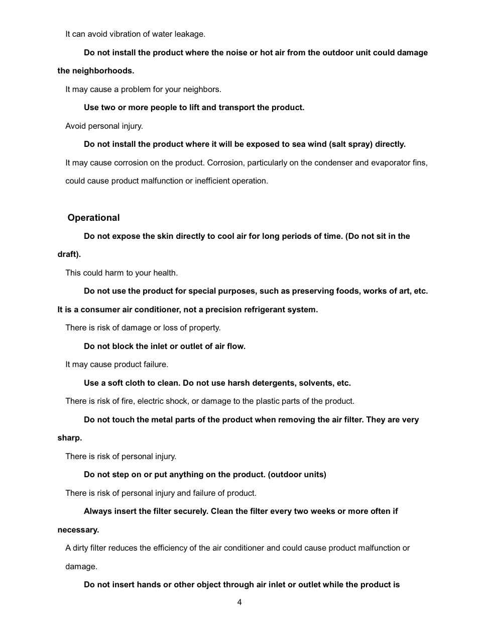 Klimaire KSIN Series Service Manual User Manual | Page 6 / 66