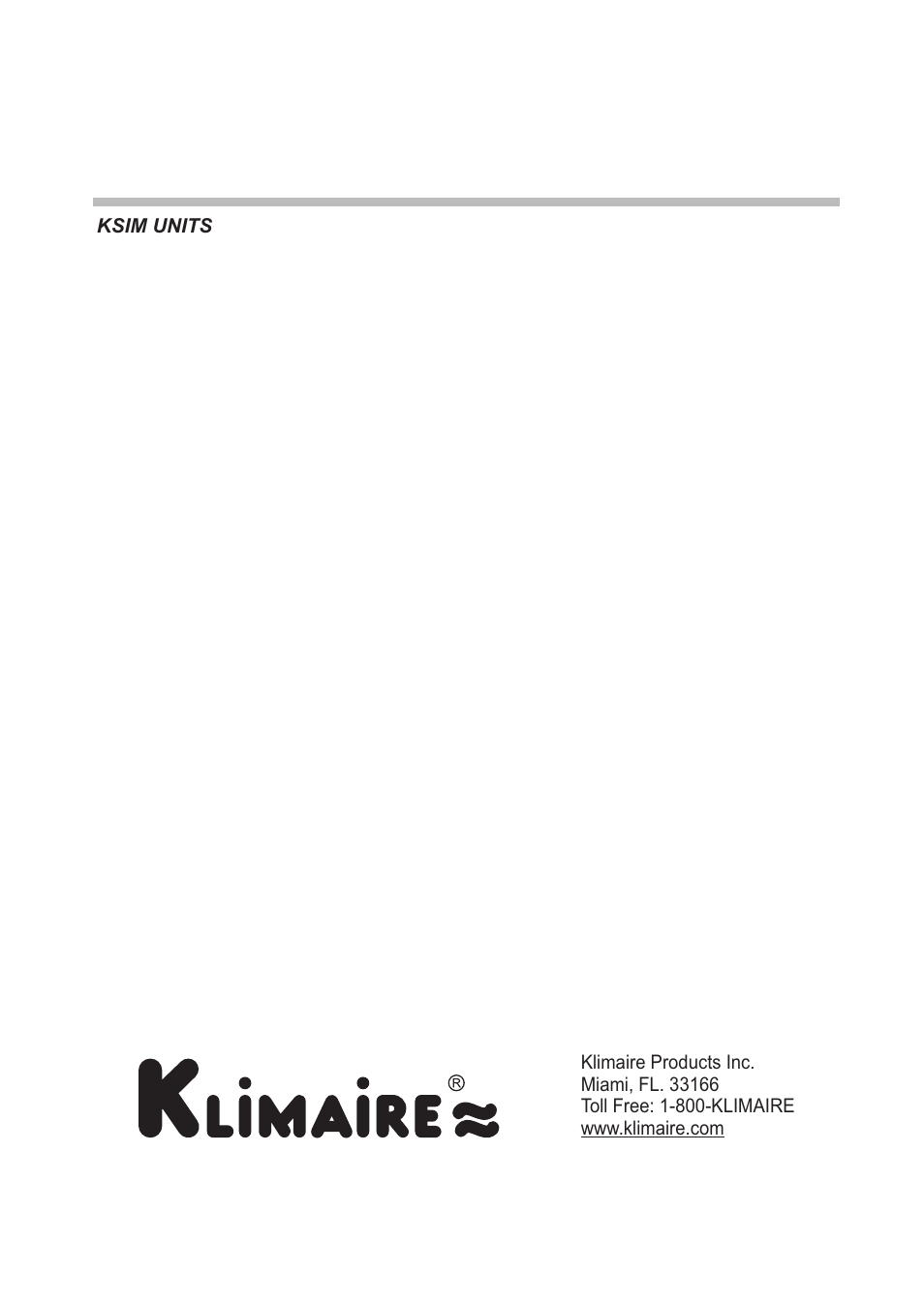 Klimaire KSIM Series User Manual User Manual | Page 16 / 16