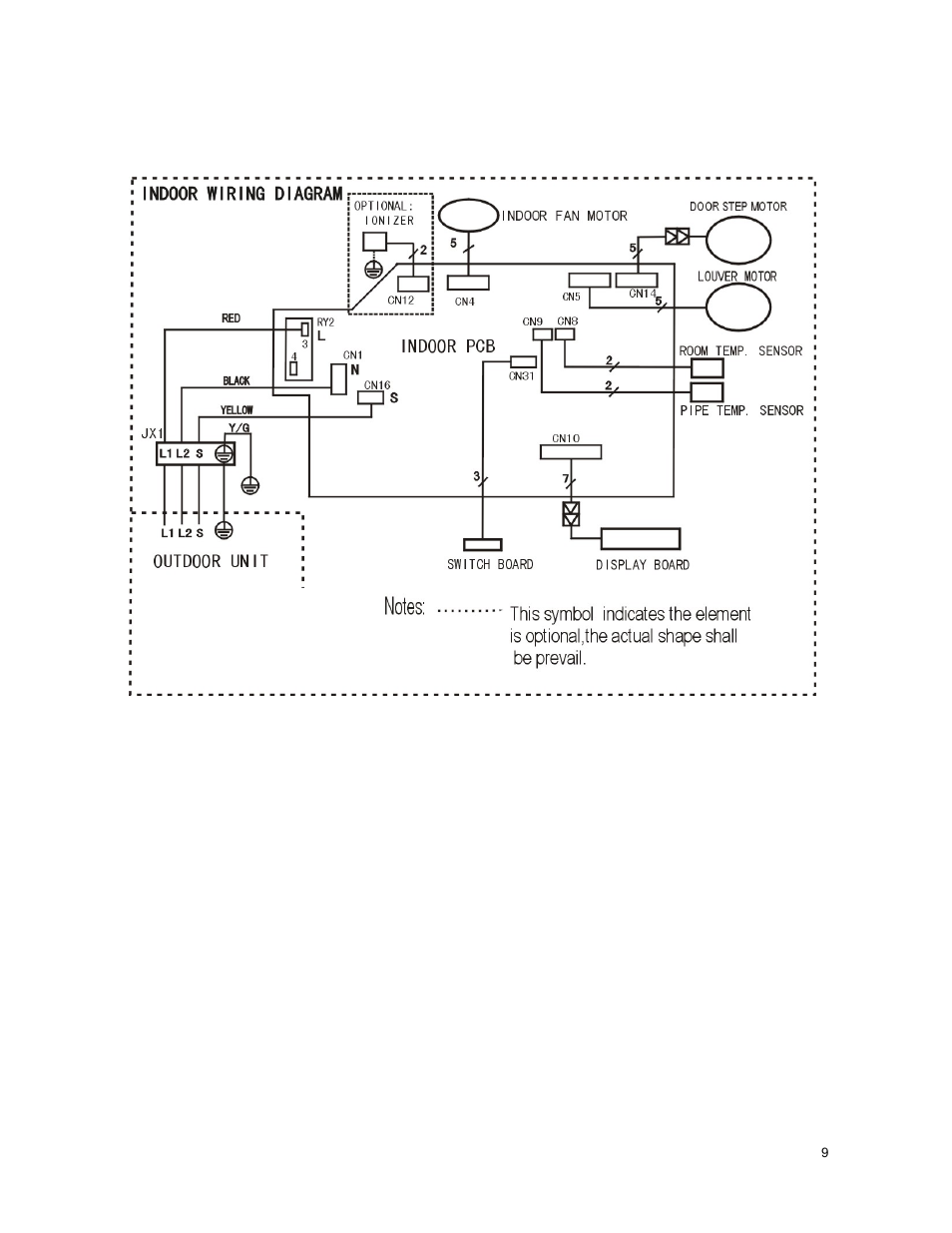 Wiring diagram, 1 indoor unit | Klimaire KSIM Series Service Manual User Manual | Page 12 / 42