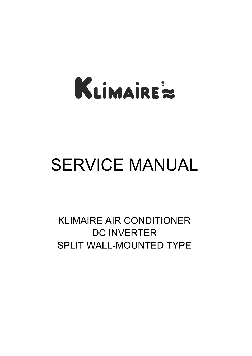 Klimaire KSIL024-H219 Service Manual User Manual | 59 pages
