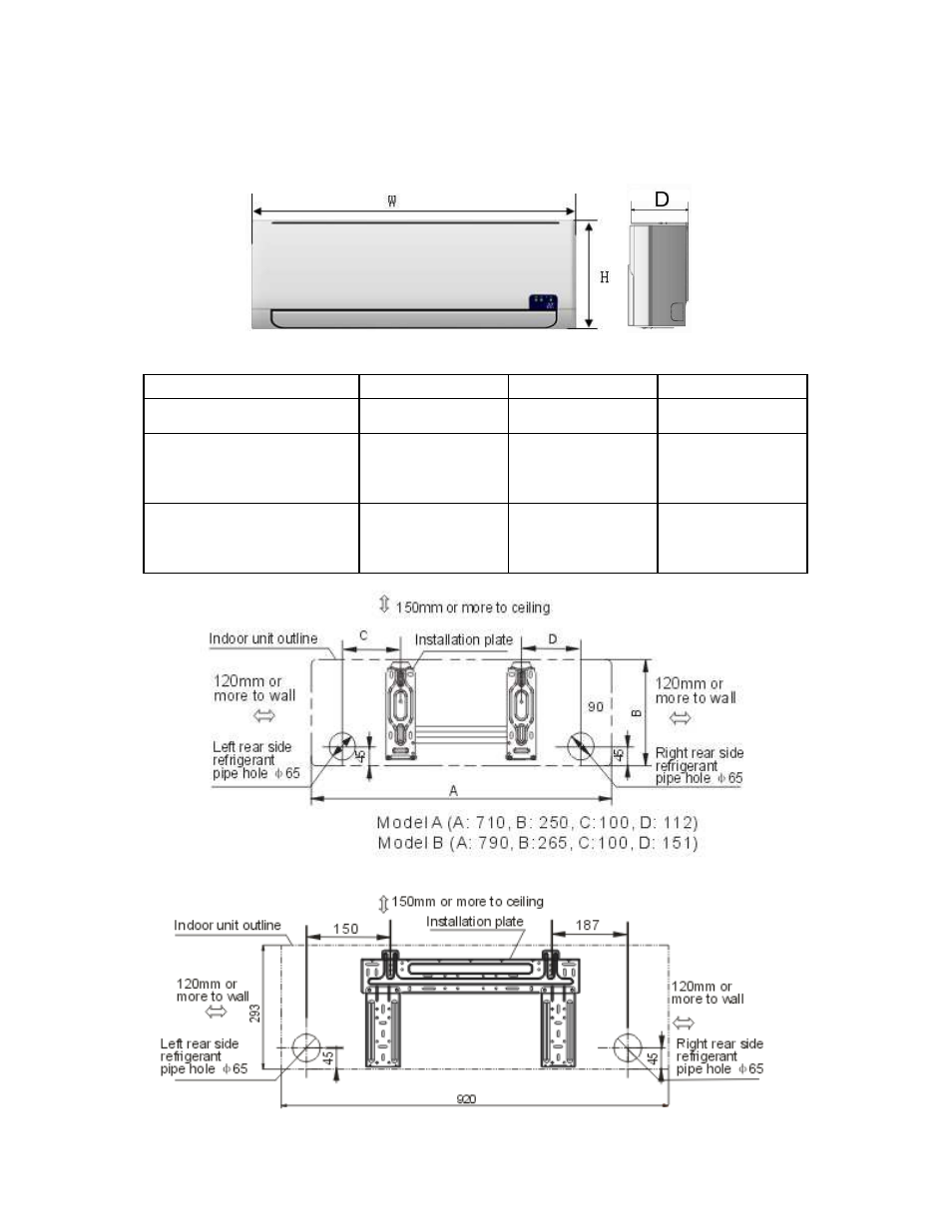 Dimension | Klimaire KSIL024-H219 Service Manual User Manual | Page 11 / 59