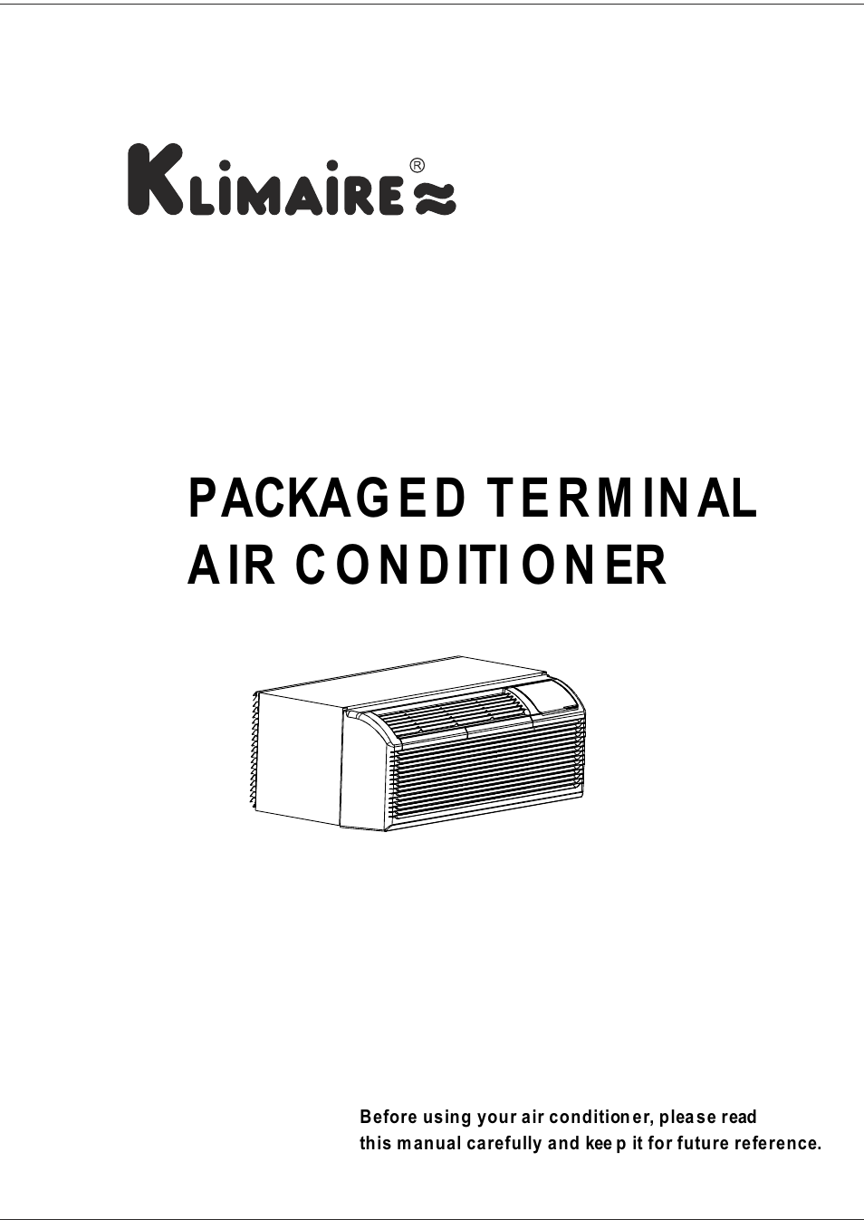 Klimaire KTHM015-E5H2 PTAC Installation Manual User Manual | 12 pages