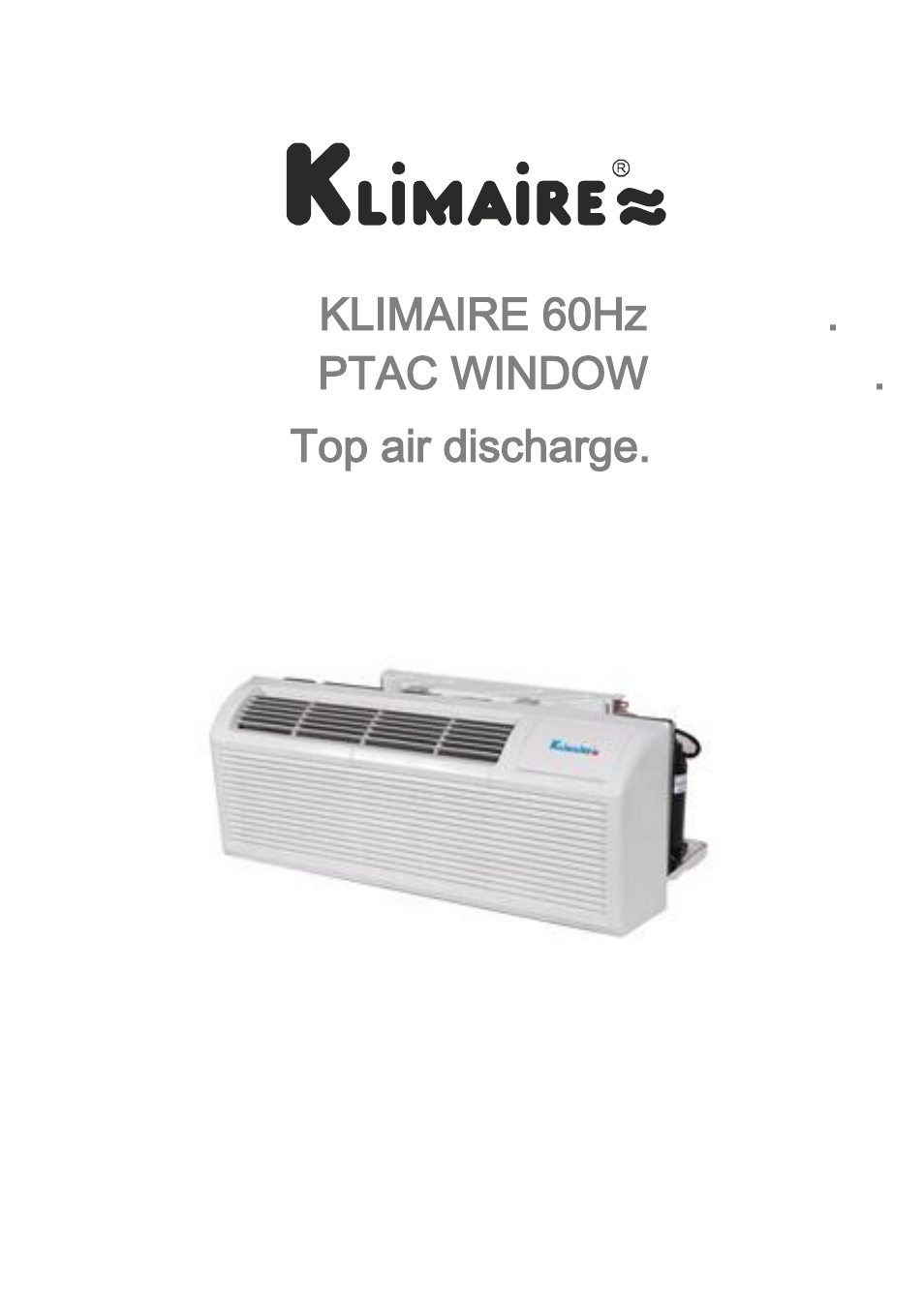 Klimaire KTHM015-E5H2 PTAC Service Manual User Manual | 23 pages