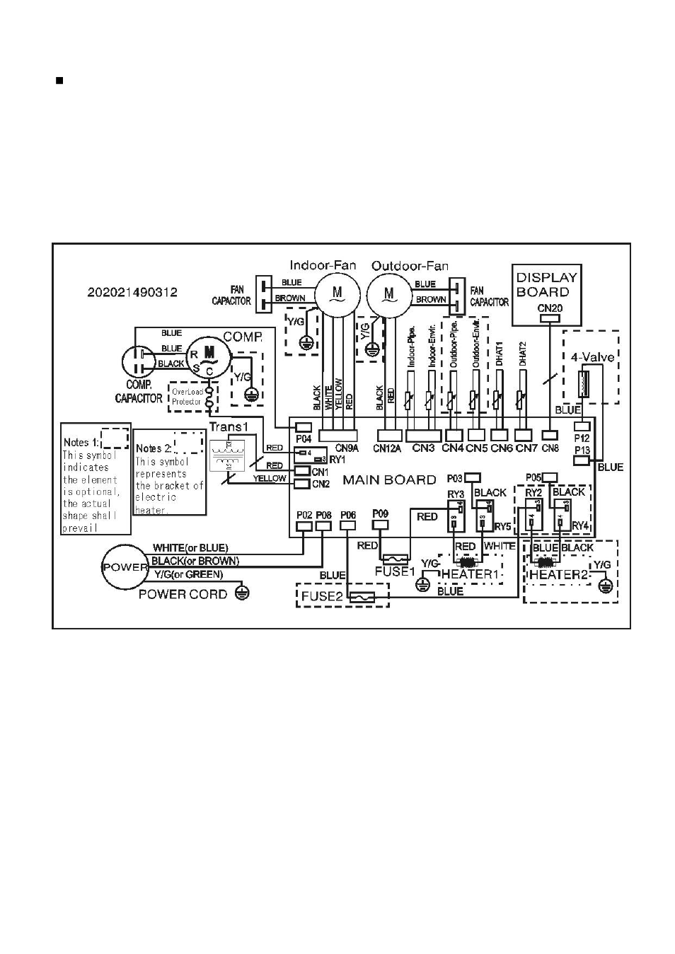 Wiring diagram | Klimaire KTHM015-E5H2 PTAC Service Manual User Manual | Page 10 / 23