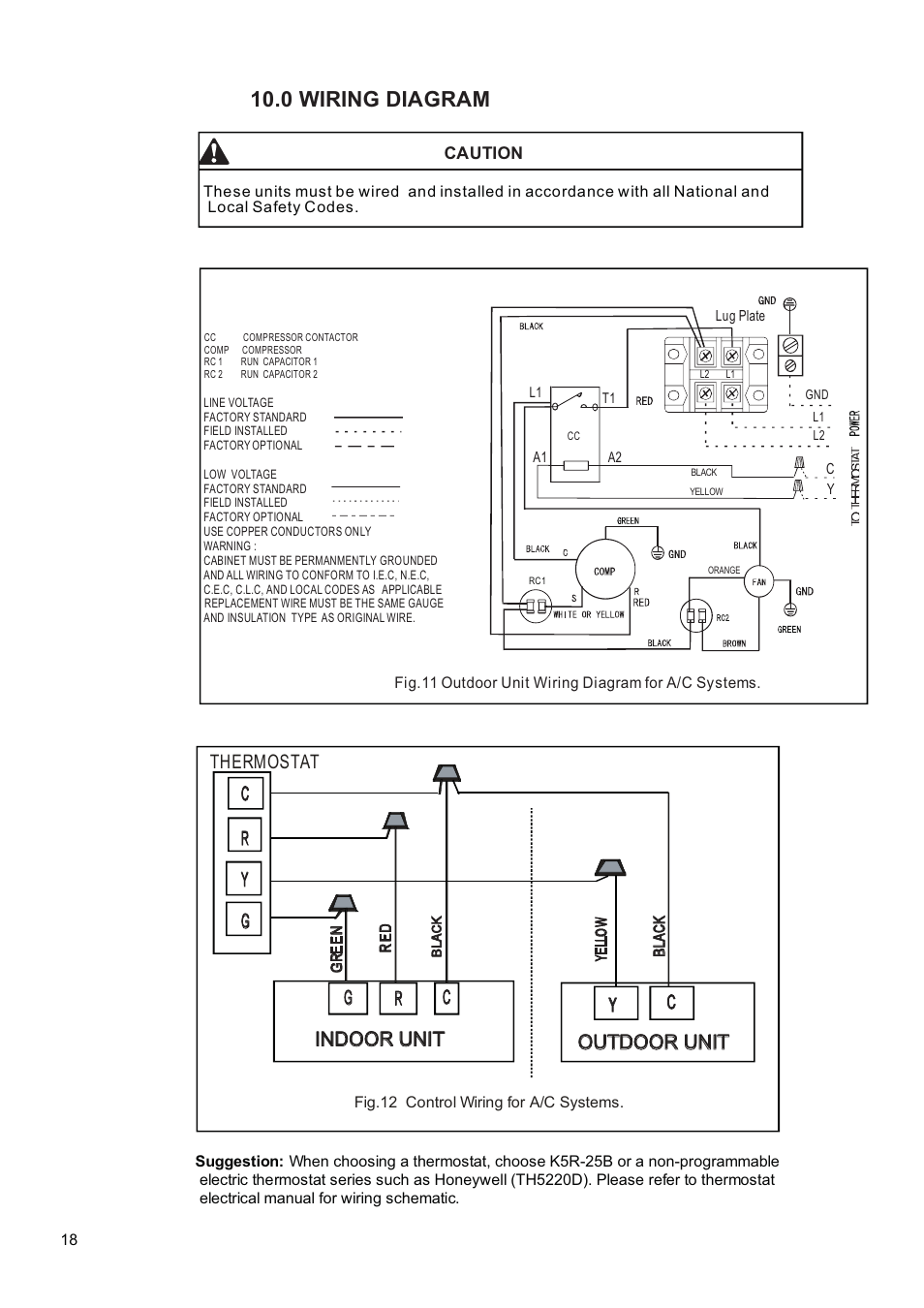 0 wiring diagram | Klimaire 13 SEER Series User Manual | Page 19 / 26