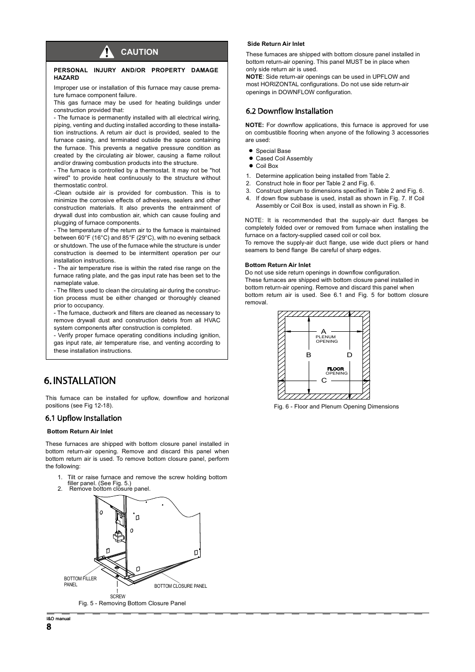 Кт чтнмяффямчст, Ктп л°º´±© ч²-¬¿´´¿¬·±² кто ь±©²º, Caution | Klimaire GM80S Series User Manual | Page 10 / 37