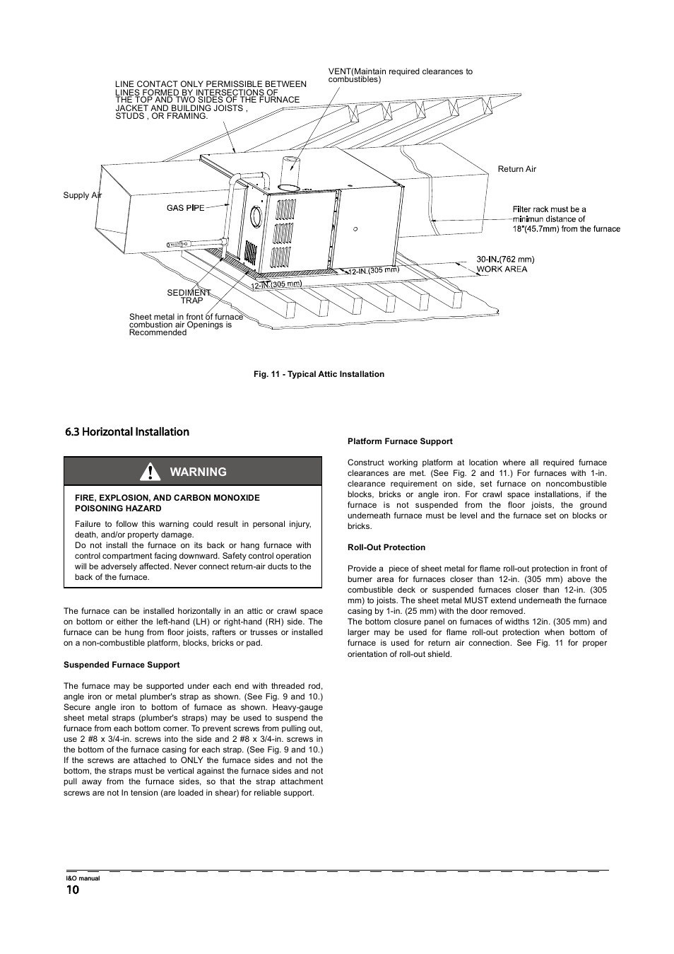 Warning, Ктн ш±®·¦±²¬¿´ ч | Klimaire GM80S Series User Manual | Page 12 / 37