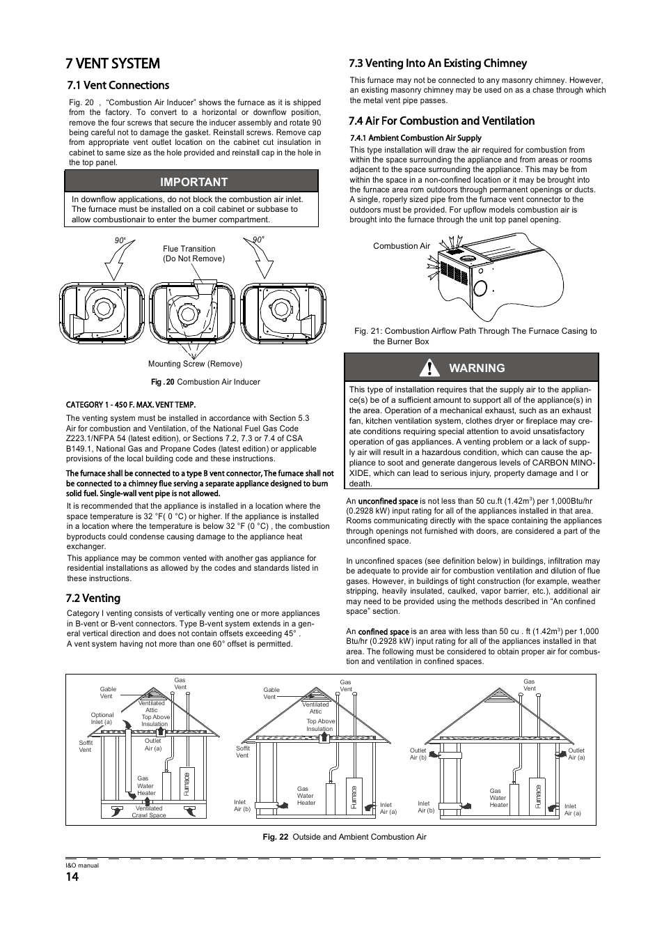 Й кытм нзнмыу, Warning, Important | Йтп к»²¬ э, Йто к»²¬·²¹ йтн к»²¬·²¹ ч²¬± я² ы¨·-¬·²¹ э, Йтм я·® ъ±® э±³¾«-¬·±² ¿²¼ к | Klimaire GM80S Series User Manual | Page 16 / 37