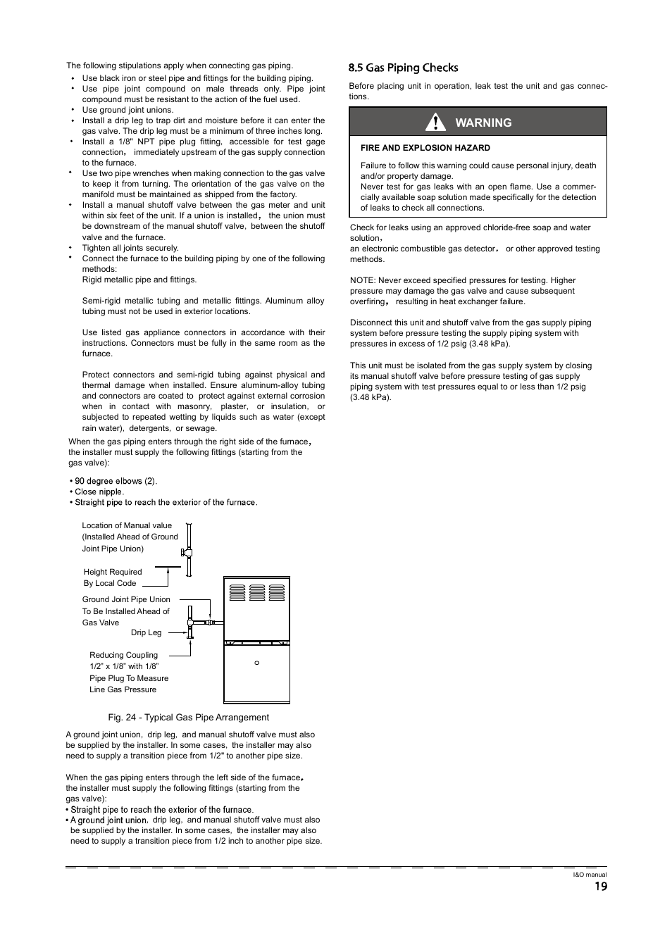 Итл щ¿- р·°·²¹ э¸»½µ, Warning | Klimaire GM80S Series User Manual | Page 21 / 37