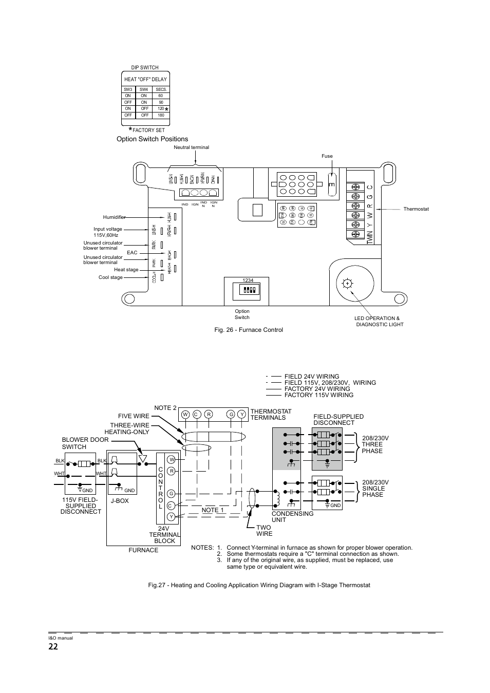 Option switch positions | Klimaire GM80S Series User Manual | Page 24 / 37