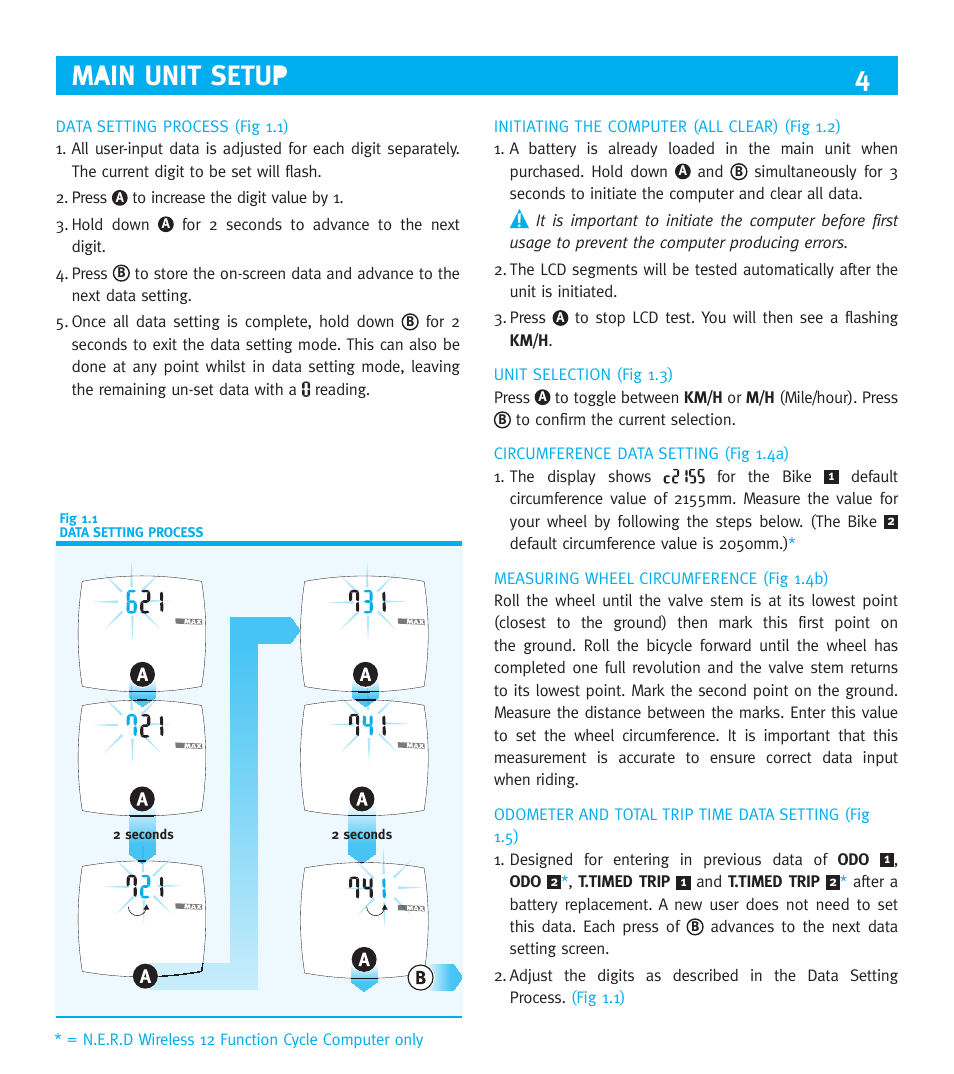 Main unit setup | Knog NERD 9 User Manual | Page 4 / 13