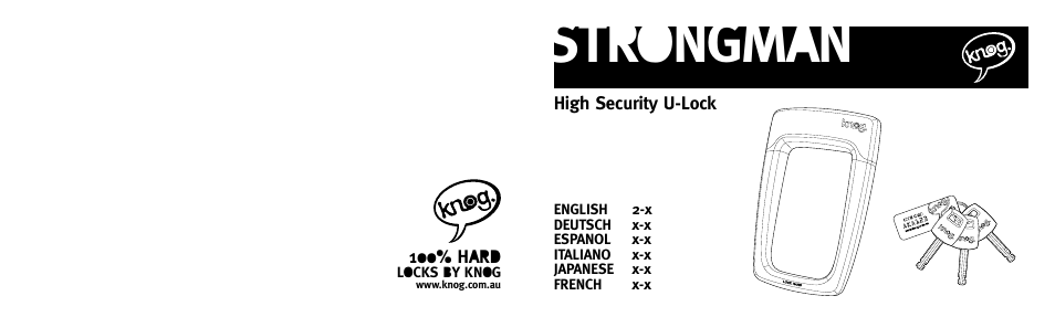 Knog STRONGMAN User Manual | 9 pages