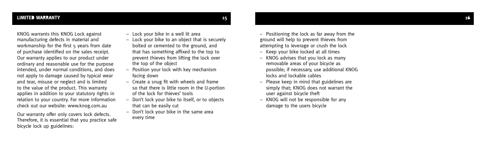 Knog STRONGMAN User Manual | Page 8 / 9