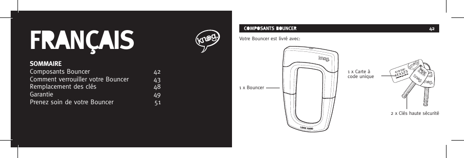 Français | Knog BOUNCER User Manual | Page 21 / 38