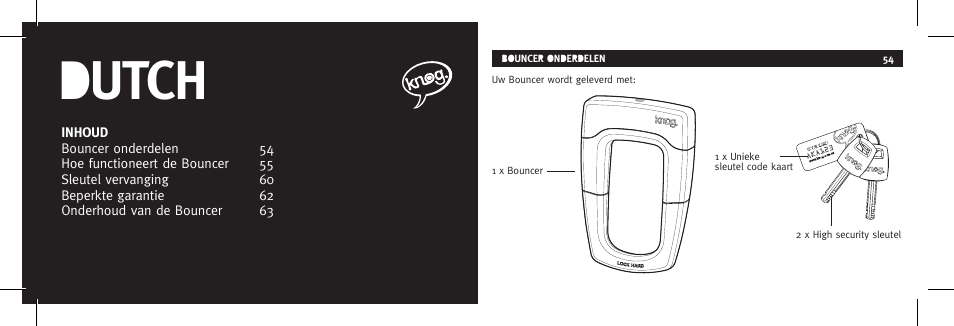 Dutch | Knog BOUNCER User Manual | Page 27 / 38