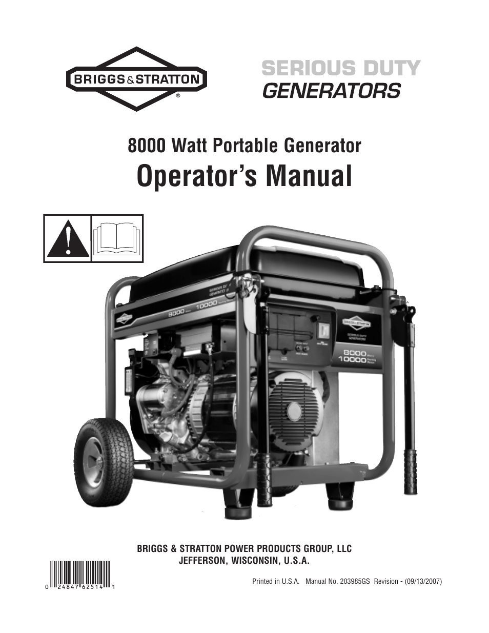 Briggs & Stratton 203985GS User Manual | 84 pages