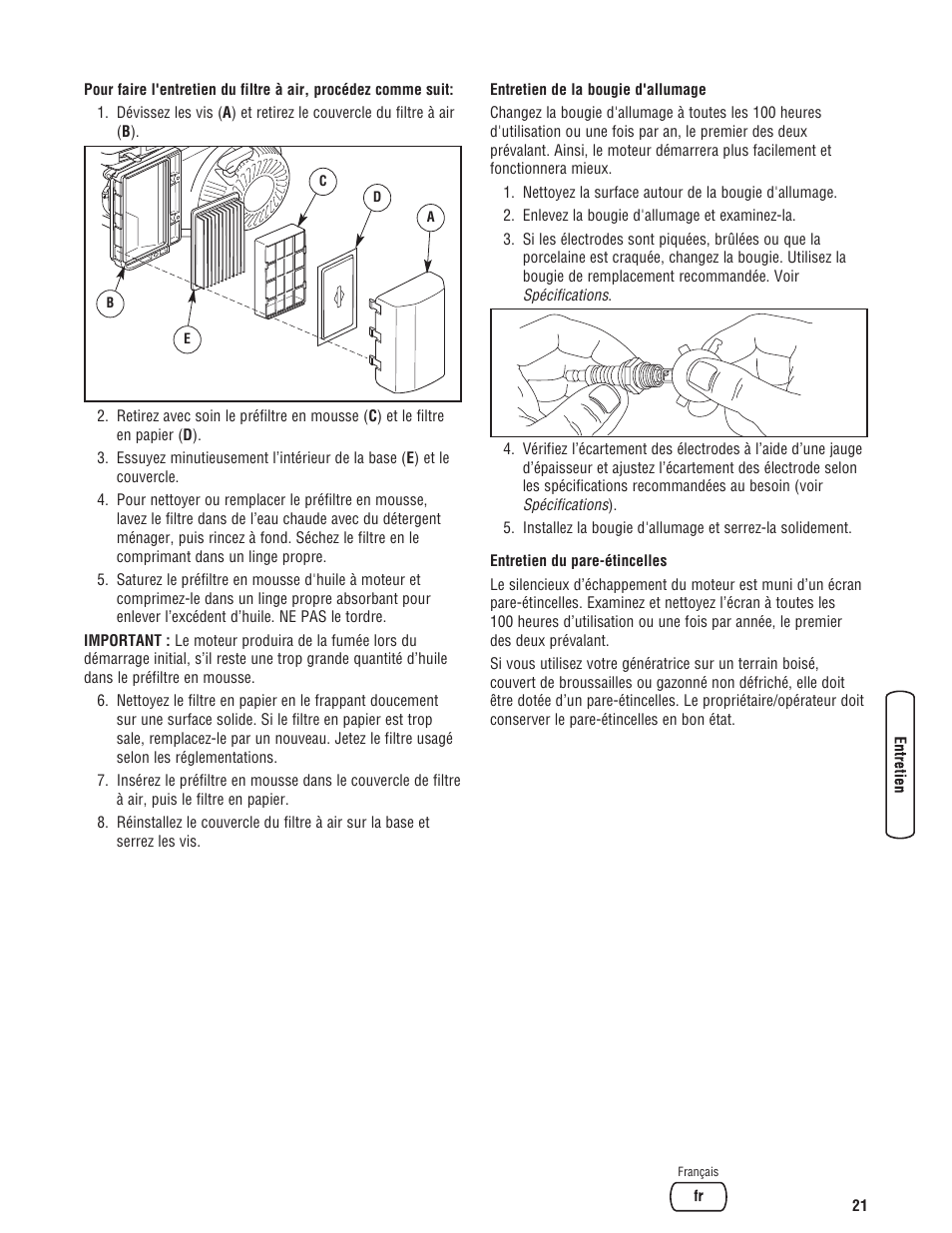 Briggs & Stratton 203985GS User Manual | Page 77 / 84