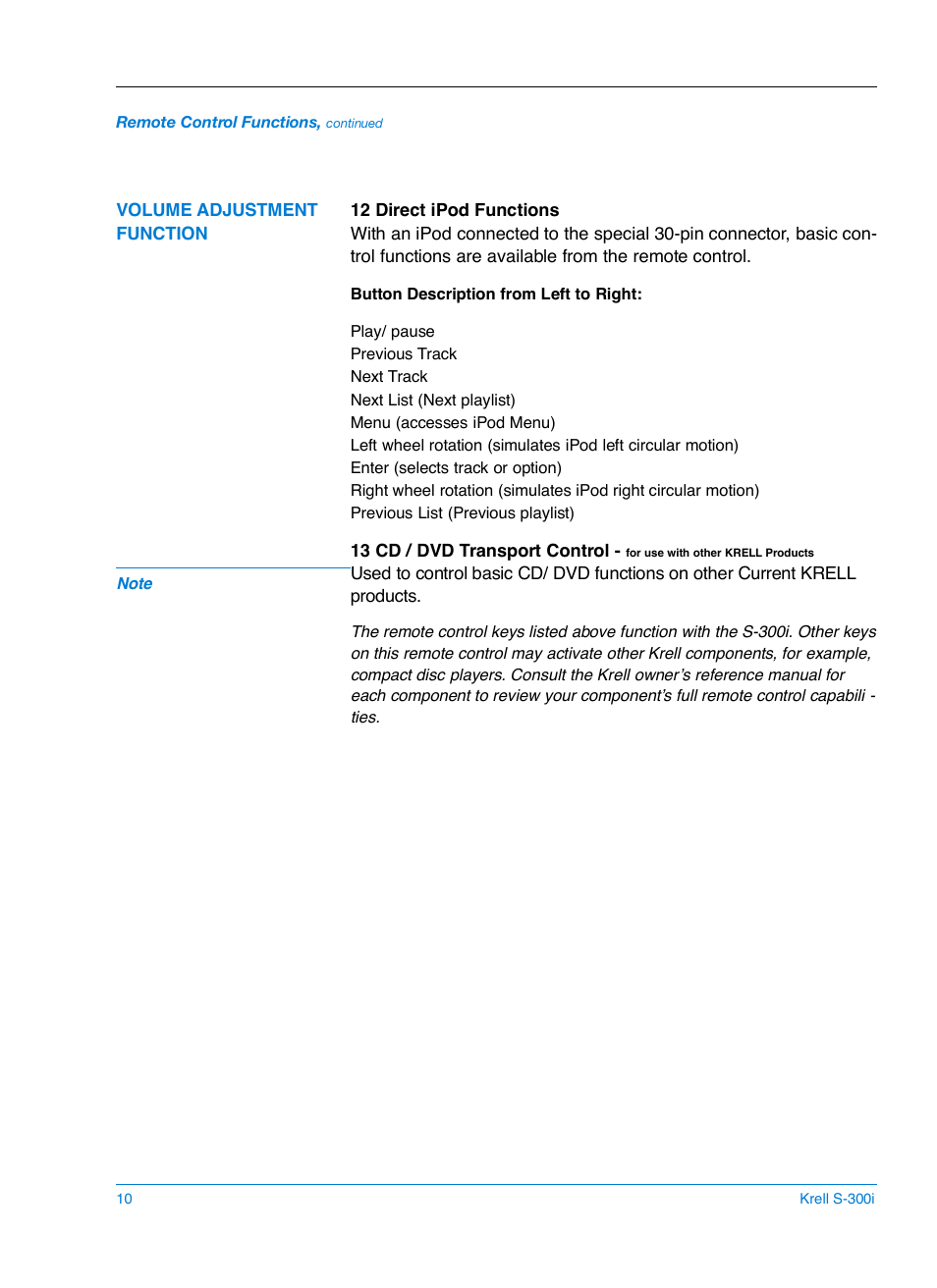 Krell S-300i User Manual | Page 14 / 34