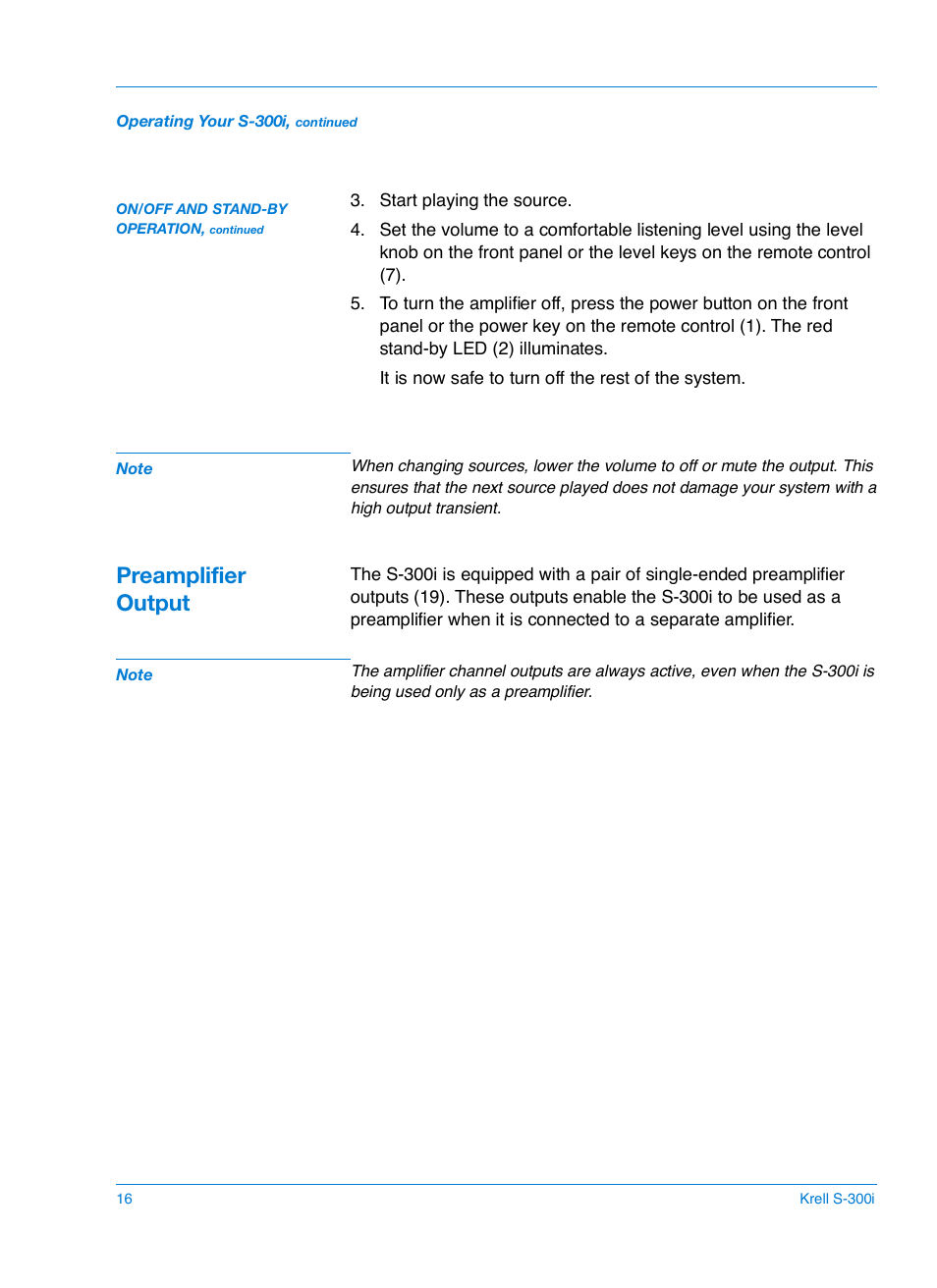 Krell S-300i User Manual | Page 20 / 34